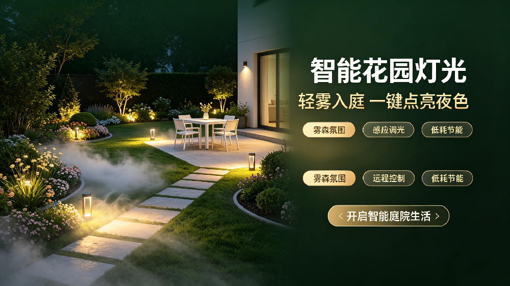 八天智能花园重磅升级：灯光模块正式上线，开启“光雾一体”智能花园新时代